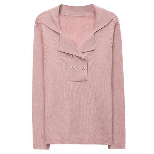 早春上衣女春季新款，漂亮小衫长袖针织衫修身配裙子毛衣打底衫CC-103-23003 商品图4