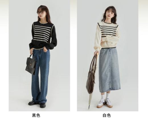 【华伦天奴】假两件圆领条纹针织马甲（88686） 商品图2