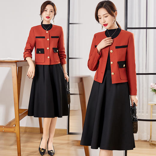 2023春季时尚简约大方气质优雅收腰显瘦休闲修身百搭潮流两件套HR-XSLG2601 商品图2