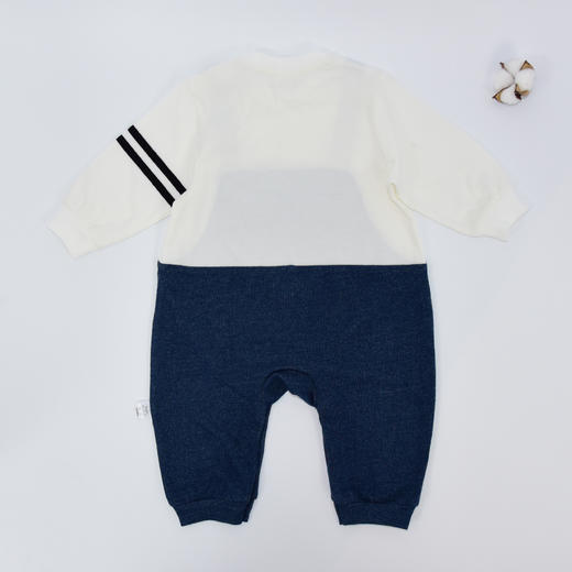 婴儿哈衣宝宝休闲牛仔背带假两件拼接连体衣洋气春装新生儿爬 商品图2