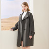 MD912斯尔丽瑟俪2022年商场同款镶边拼皮长款大衣 商品缩略图2