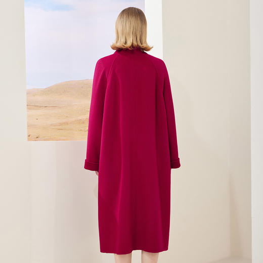 MD904瑟俪2022年冬上新立领口袋脱卸中长款大衣 商品图1