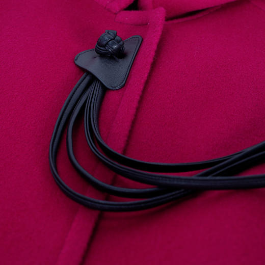 MD908斯尔丽瑟丽2022年新款商场同款大领皮袢流苏中长大衣 商品图4