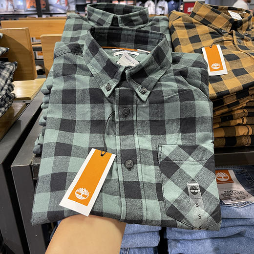  Timberland/添柏岚 男格子厚款纯棉长袖衬衫 商品图1