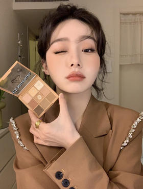 包邮3CE九宫格眼影smoother全哑光气质裸棕