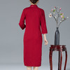 LLX-83692气质红色修身高腰连衣裙 商品缩略图3