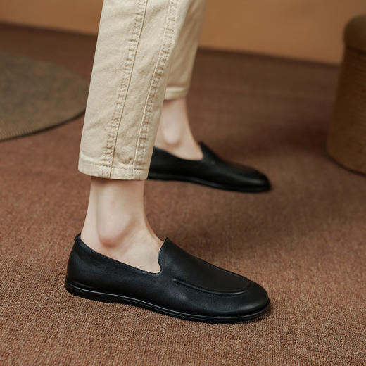 质感百搭，软到套包鞋皮料上层专业手工打磨单鞋PS1231 商品图12