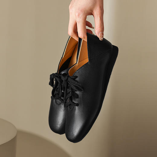 纯色深口乐福鞋，柔软到爆的真皮小白鞋HB-3001 商品图6