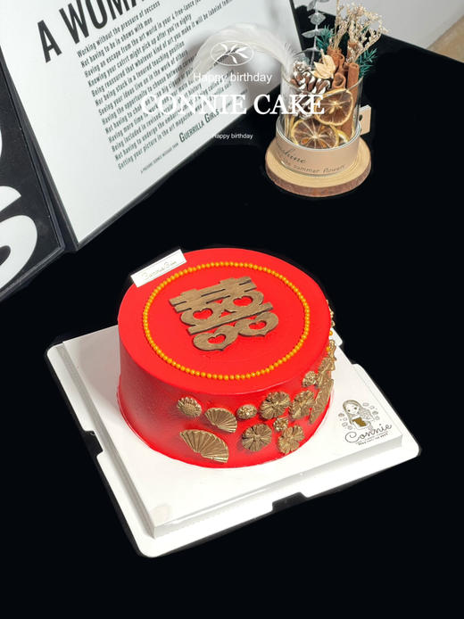 【1363】红色系订婚蛋糕+纸杯组合 商品图2