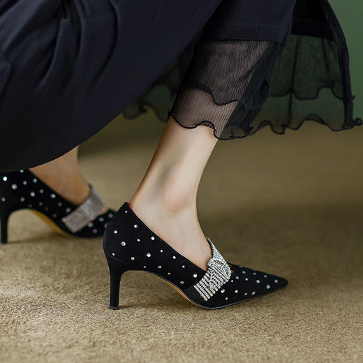 优雅性感，轻奢高品质名媛细高跟单鞋DB-S005 商品图2