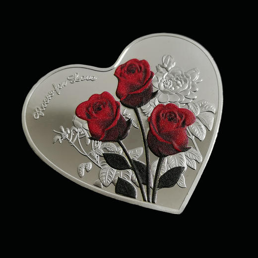 心形玫瑰纪念章 商品图0