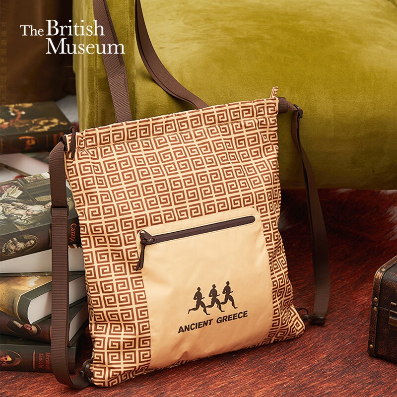 大英博物馆X苏州博物馆联名款 希腊系列尼姬胜利女神陶罐斜挎束口包手提斜挎包