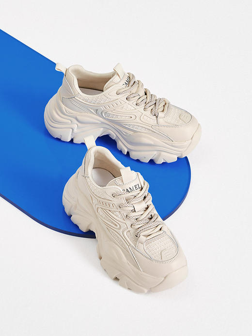 骆驼女鞋2025年春季新品超轻老爹鞋女软弹增高百搭休闲运动鞋 L23S703121_L23S703121R_L23S703121W 商品图1