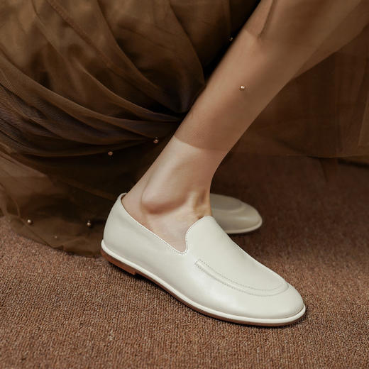 质感百搭，软到套包鞋皮料上层专业手工打磨单鞋PS1231 商品图7