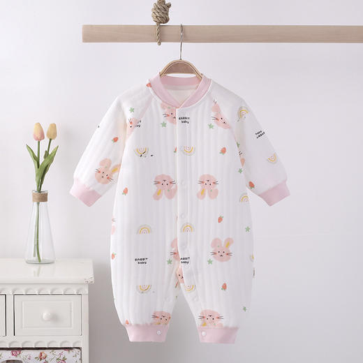 宝宝连体衣a类纯棉婴儿衣服保暖春装新生儿哈衣ins风爬爬服包屁衣 商品图1