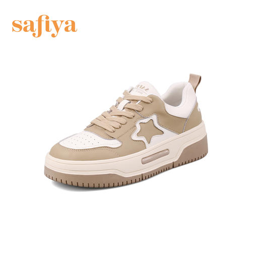 Safiya/索菲娅 新潮学院风2023年春季新款复古拼色厚底休闲星星板鞋 SF31112422 商品图6