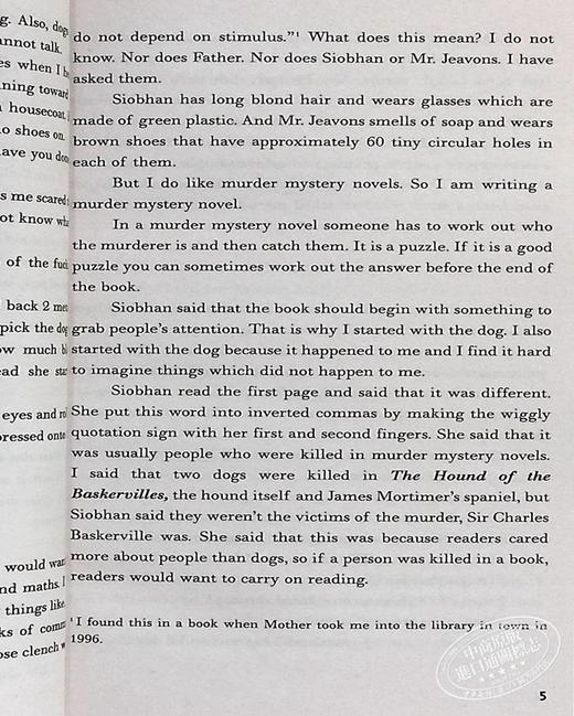 【中商原版】深夜小狗神秘事件 + 奇迹男孩 英文原版 小说原著 The Curious Incident of the Dog in the Night-Time Wonder 商品图4