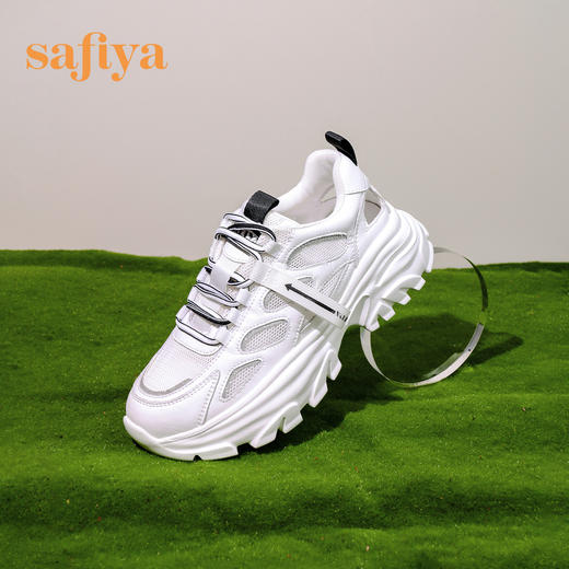 Safiya/索菲娅 新潮拼色系带2023年春季新款网面透气厚底休闲老爹鞋 SF31112079 商品图7