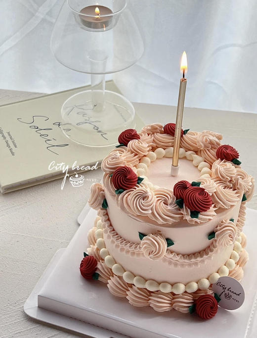 复古裱花蛋糕 商品图0