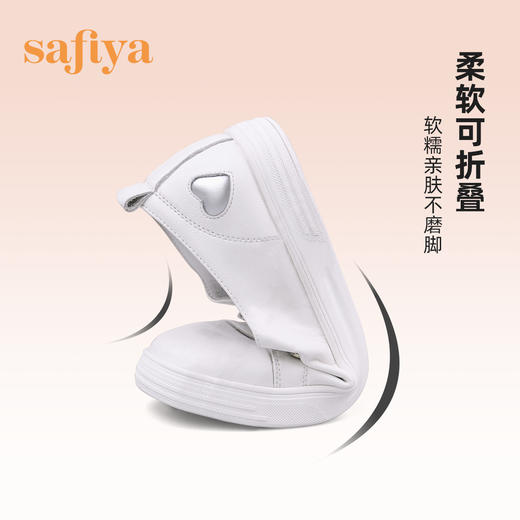 Safiya/索菲娅 春夏透气一脚蹬2023年春季新款网面休闲平底小白鞋 SF31112063 商品图5