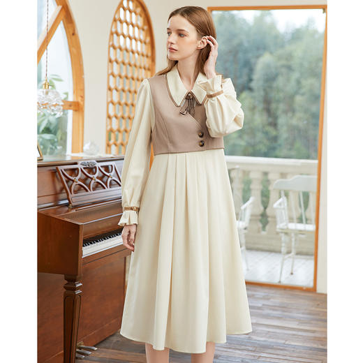 famecoco范可儿成套搭配女装减龄两件套早春穿搭套装裙FAB1EA002 商品图1