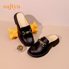 Safiya/索菲娅 新潮爱心马衔扣2023年春季新款一脚蹬包头穆勒拖鞋 SF31110029 商品缩略图8