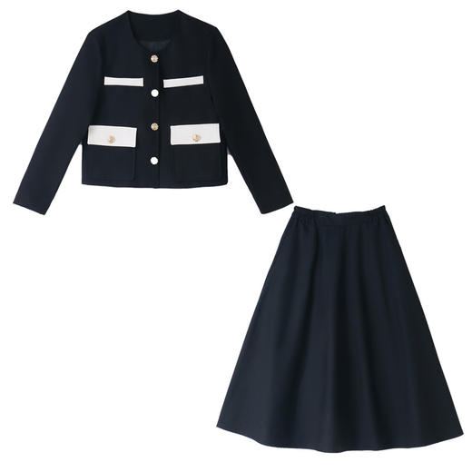 2023春季时尚简约大方气质优雅收腰显瘦休闲修身百搭潮流两件套HR-XSLG2601 商品图5