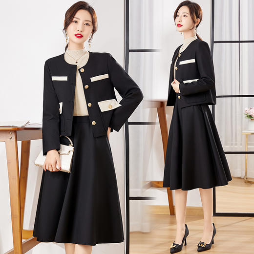 2023春季时尚简约大方气质优雅收腰显瘦休闲修身百搭潮流两件套HR-XSLG2601 商品图1