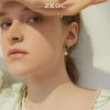 ZEGL祖母绿淡水珍珠耳环女小众设计感高级耳钉925银针复古耳饰品 商品缩略图1