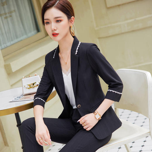 职业装西服套装，七分袖时尚气质修身正装QL-8961 商品图1