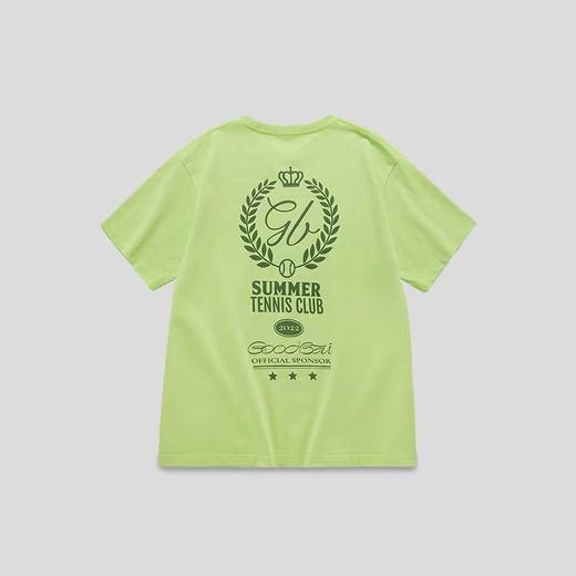 GOODBAI GB网球俱乐部后背印花短袖T恤 商品图3