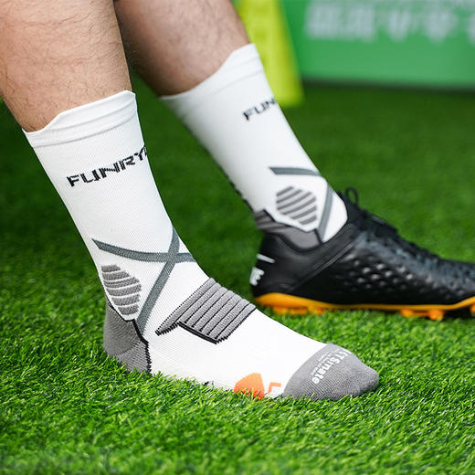 蜂锐FUNRY基础款足球袜男中筒加厚吸汗防滑减震跑步训练袜子 商品图1