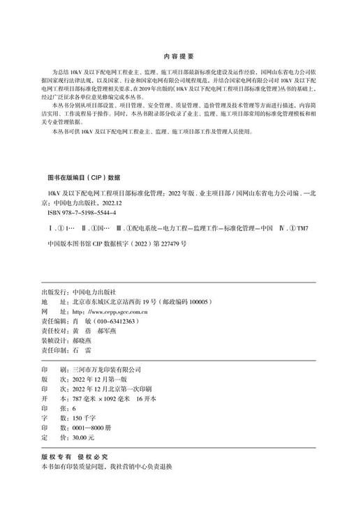 10kV及以下配电网工程项目部标准化管理（2022年版） 业主项目部 商品图3