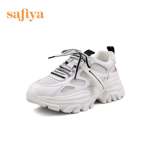 Safiya/索菲娅 新潮拼色系带2023年春季新款网面透气厚底休闲老爹鞋 SF31112079 商品图8