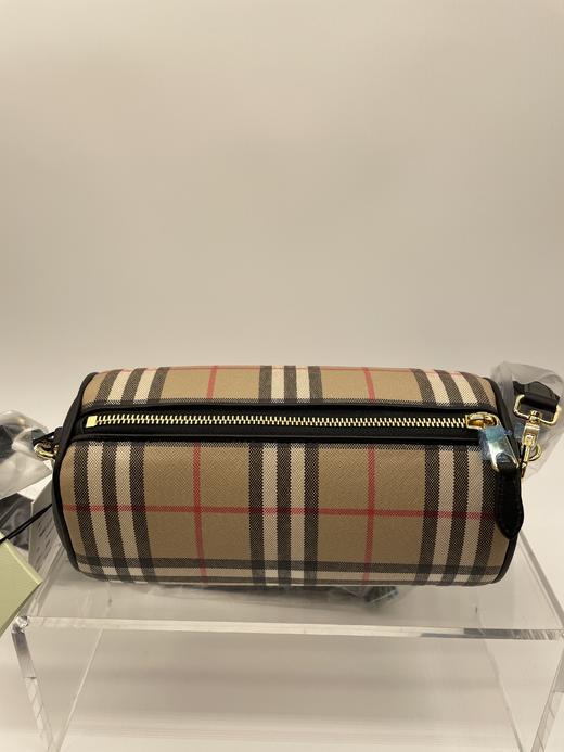 英国 BURBERRY 巴宝莉格子拼接圆筒包 商品图1