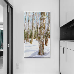 多喜爱 原创高清数码布艺装饰画 白桦林cs