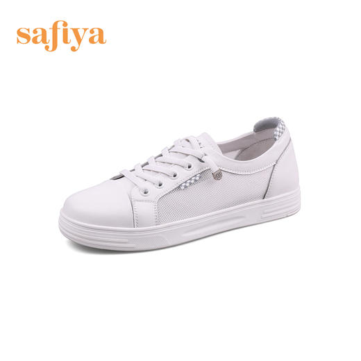 Safiya/索菲娅 春夏一脚蹬2023年春季新款网面透气平底百搭休闲鞋 SF31112059 商品图10