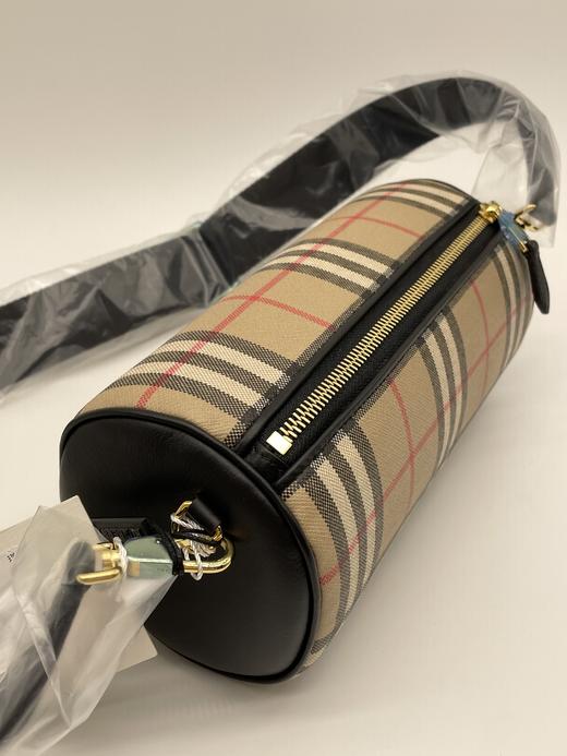 英国 BURBERRY 巴宝莉格子拼接圆筒包 商品图2