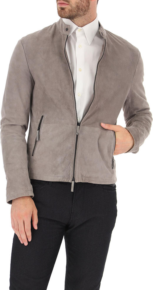 Emporio Armani 阿玛尼 男士真皮反绒羊皮皮衣夹克外套 98899 商品图11