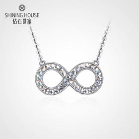 【甑选钻饰】【门店同款】钻石世家 爱无限·耀出色 炫彩项链【金彩】全开 爱无限钻石项链套链 无限符号映耀无限美好