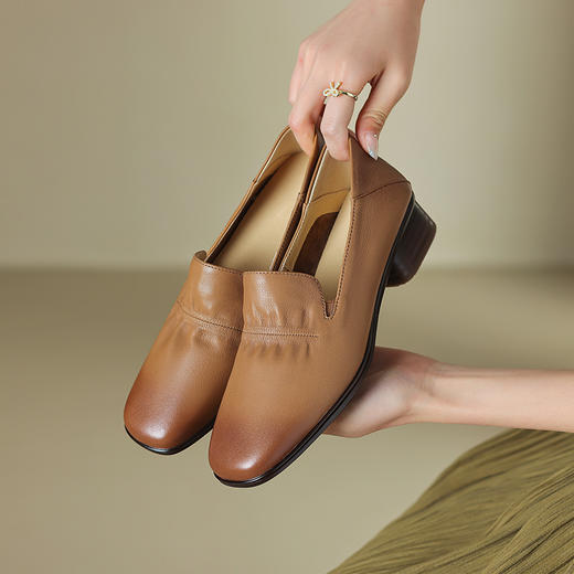 柔软到爆，不磨脚复古鞋奶奶鞋乐福鞋HB-3028 商品图0