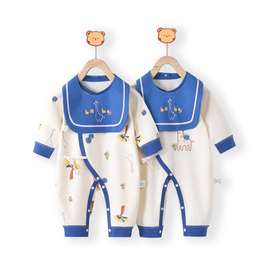 宝宝连体衣婴儿衣服a类新生儿哈衣纯棉春装外出爬爬服 睡衣包屁衣 商品图4