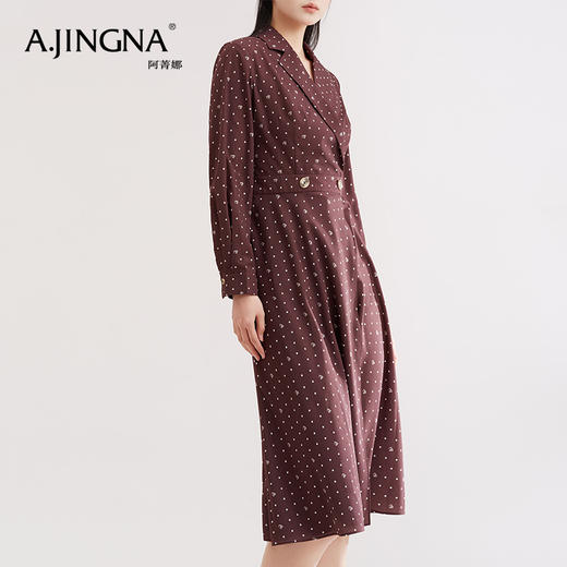 【特价不退换】阿菁娜复古气质感收腰连衣裙A25Q112010 商品图3