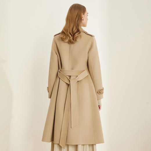 LH970斯尔丽瑟俪专柜同款2021冬新款帅气军旅风通勤外套中长羊毛大衣女 商品图1