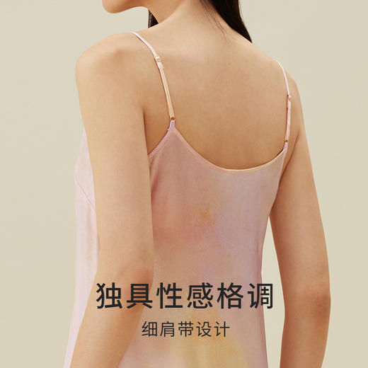 女重磅真丝渐变印花开衩吊带裙YSFDA308 商品图3