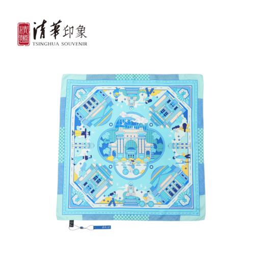 巍然吾校 清华桑蚕丝方丝巾（中） 商品图0