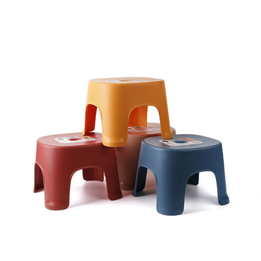 「四色可选！带防滑垫」希艺欧北欧风方凳子 塑料板凳客厅居家日用 商品图4