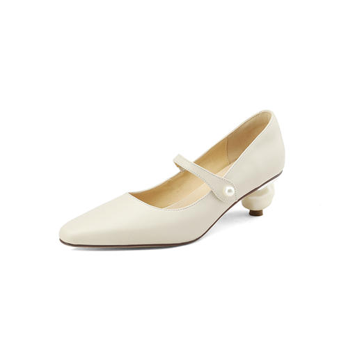 方头日常，真皮异形跟玛丽珍单鞋HB-3085 商品图12