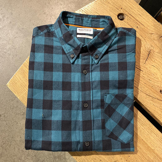  Timberland/添柏岚 男格子厚款纯棉长袖衬衫 商品图3