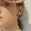 ZEGL祖母绿淡水珍珠耳环女小众设计感高级耳钉925银针复古耳饰品 商品缩略图2